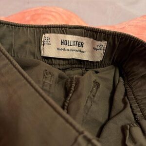 Hollister Olive Green Relaxed Boot Pants